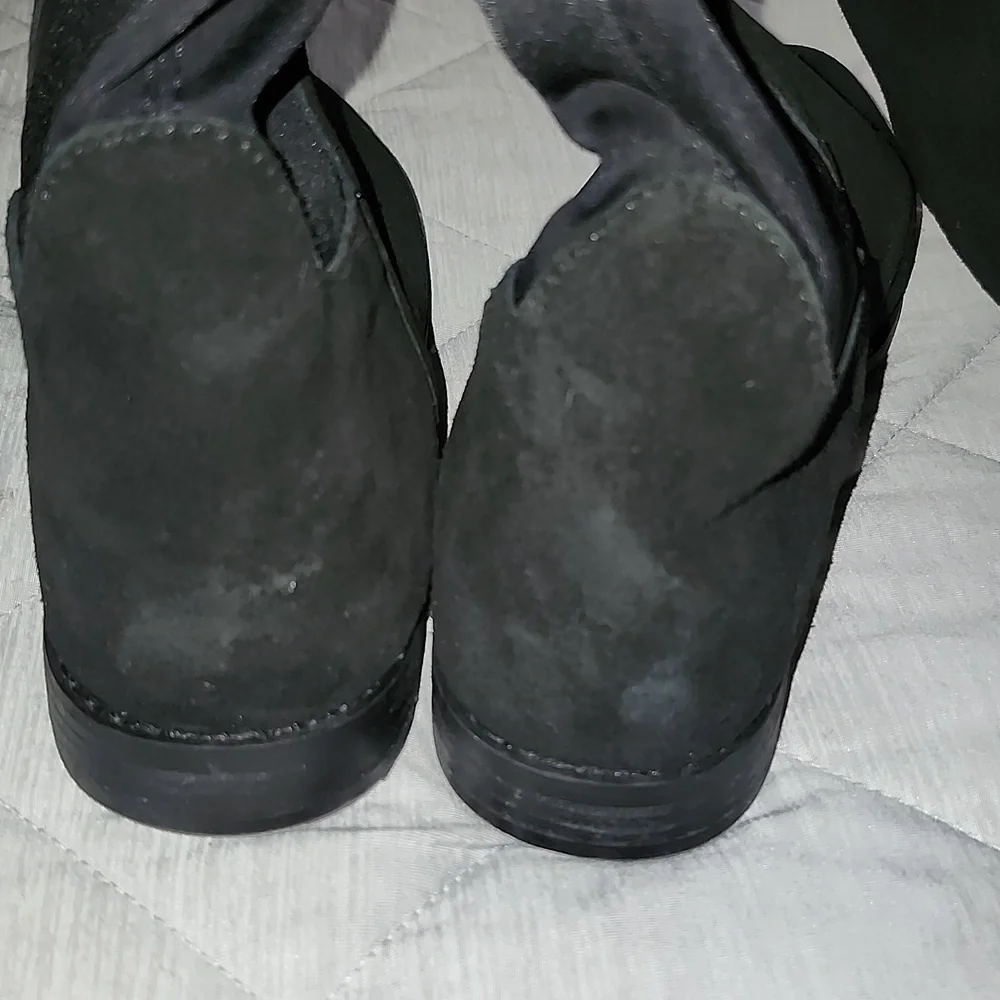 Blondo Black Suede Over the Knee Boots Stretch Pannel Womens 8M